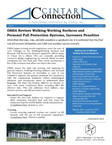 Cintar Connection Newsletter - Issue 1 - OSHA Revisions